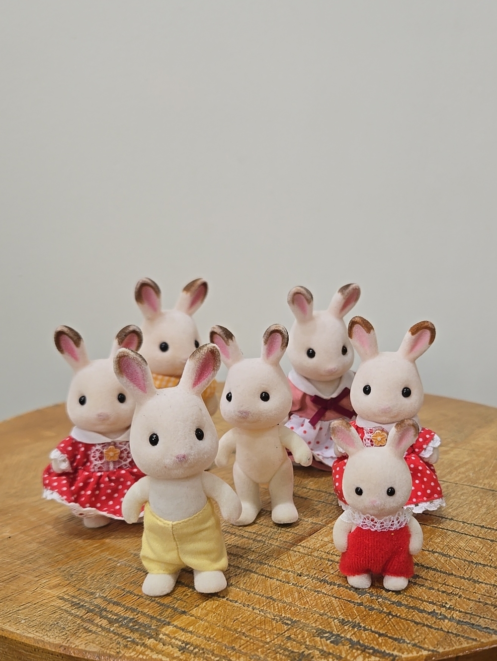 Sylvanian Families Calico Critters Rabbit Dolls (Lot of 7)